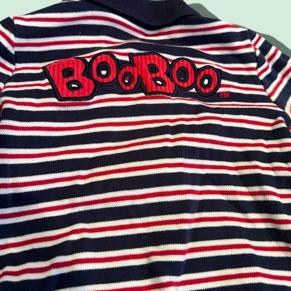 Vintage Baby Hanna-Barbera Boo Boo Bear Stripe Polo Shirt Size 3-6 Months